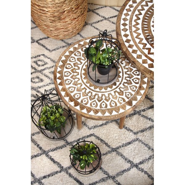 Cages en métal laqué et bois (Lot de 3) - 48,90