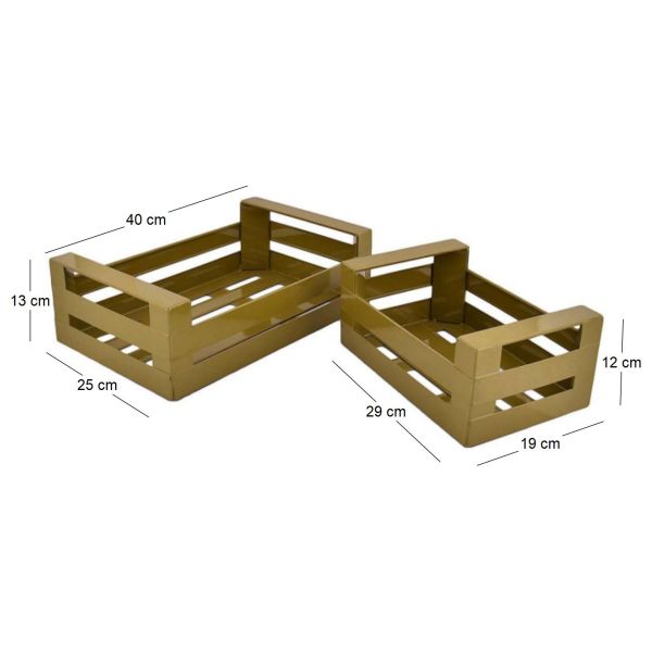 Cagette en métal coloré (Lot de 2) - 9