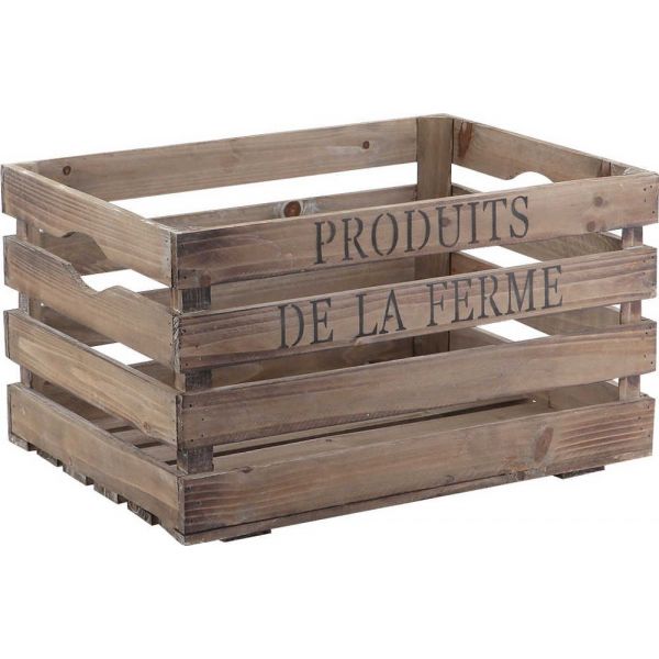 Caisse en bois Produits de la ferme