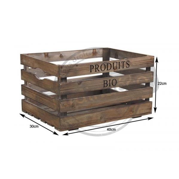 Caisse en bois Produits bio - AUBRY GASPARD