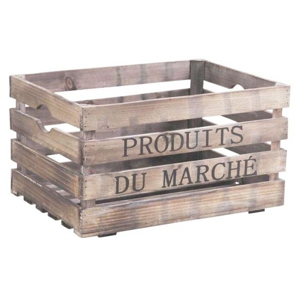 Caisse en bois Produits du marché