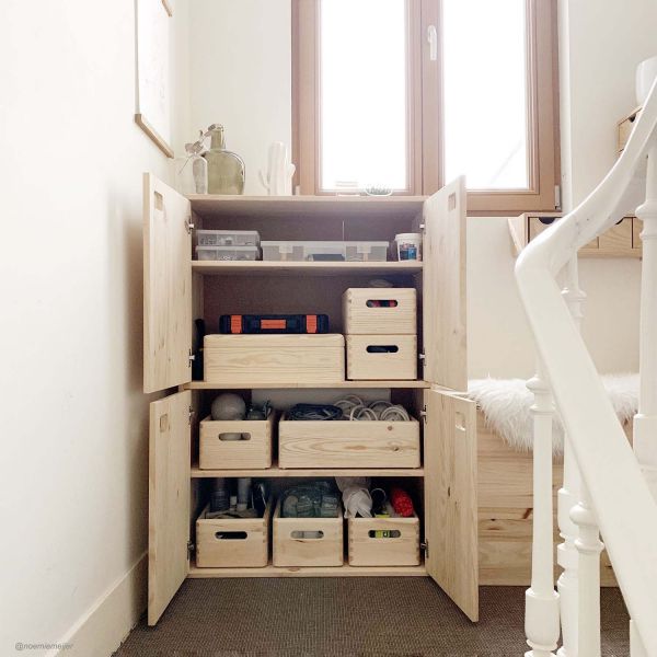 Caisse en bois de rangement - 8,72