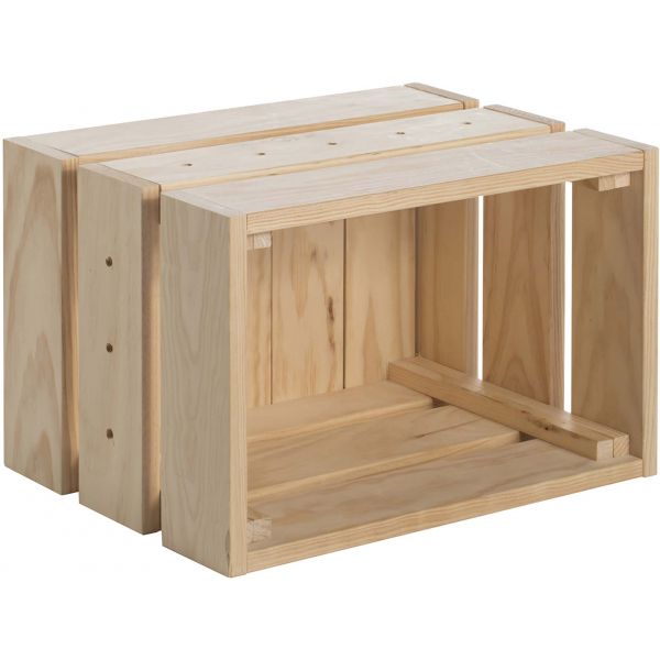 Caisse en pin massif modulable Home box