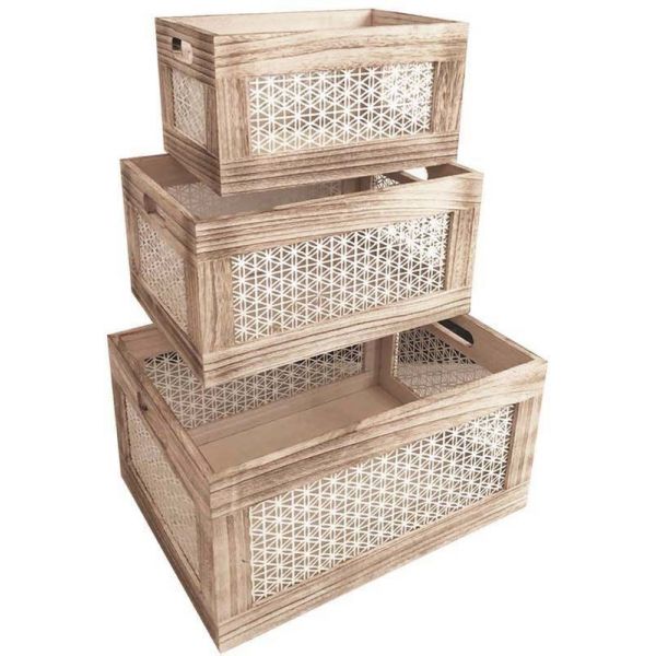 avec Couvercle Serrure et Cl/é Creative Deco Verrouillable Bo/îte Rangement Bois Carte Mariage Non Peinte Caisse Coffre Malle pour D/écorer 29 x 25 x 15 cm