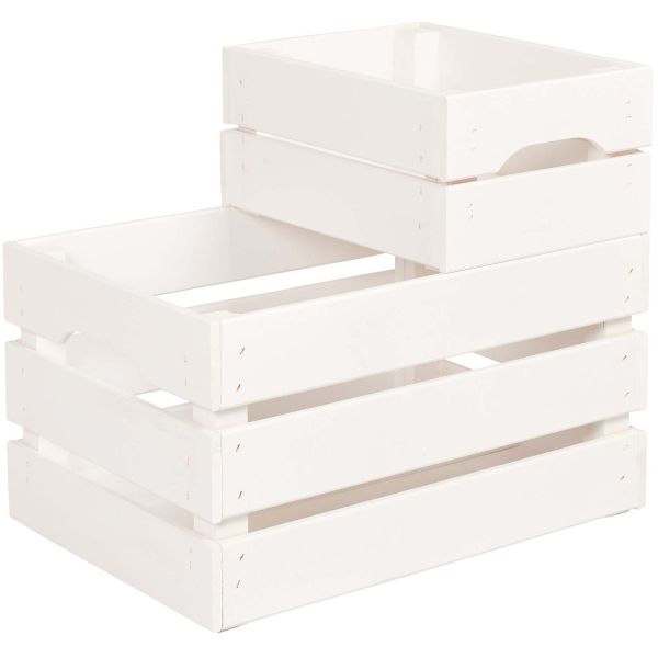 Caisse de rangement en pin grand modèle 46 x 31 x 25 cm - 23,90