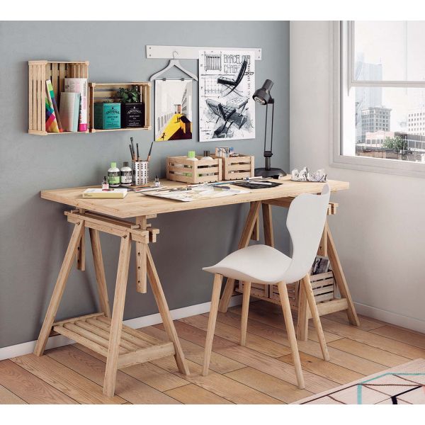 Caisse de rangement en pin massif Home box - 6,32