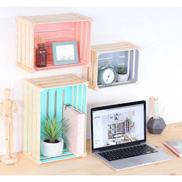 Caisse de rangement en pin massif Home box - 9,95