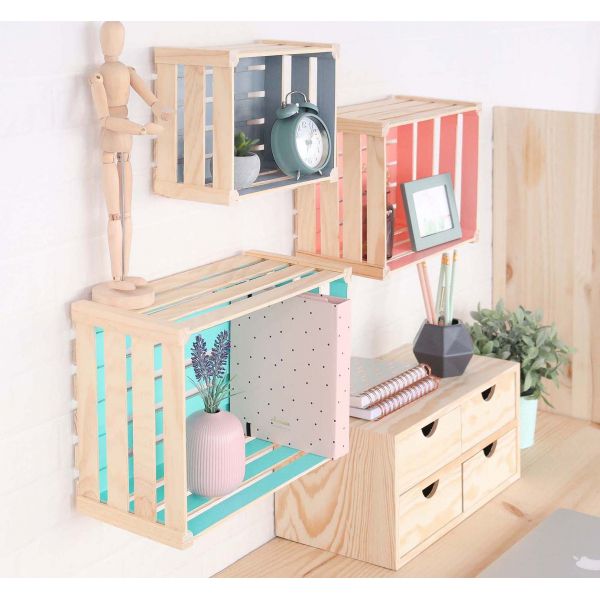 Caisse de rangement en pin massif Home box - 6