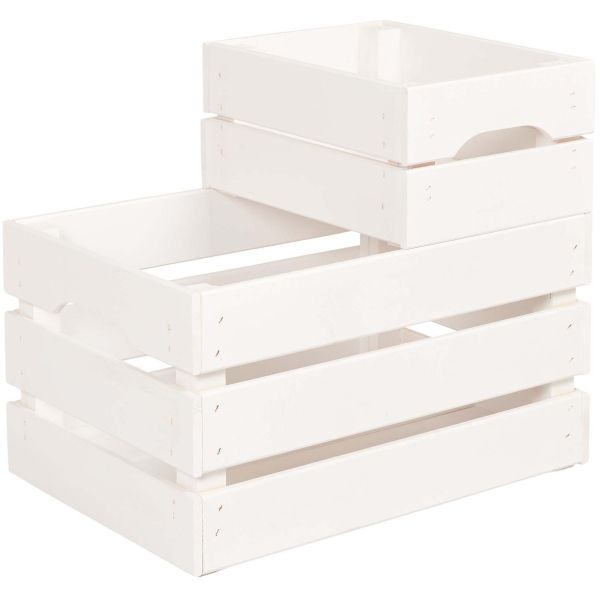 Caisse de rangement en pin petit modèle 31 x 23 x 15 cm - 11,90