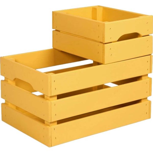 Caisse de rangement en pin petit modèle 31 x 23 x 15 cm - PIN-0140