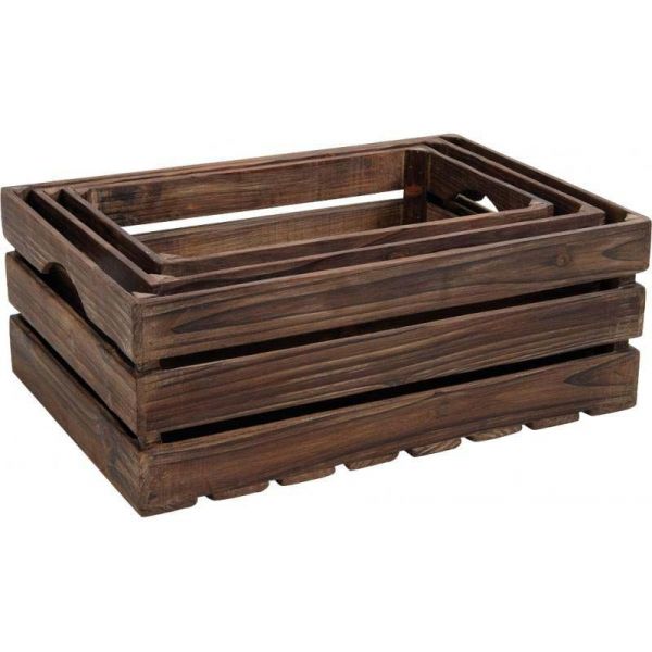 Caisses en bois vieilli (Lot de 3) - AUBRY GASPARD