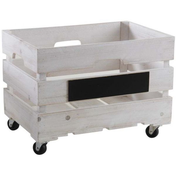 Caisses de rangement en bois blanchi (Lot de 2) - AUBRY GASPARD