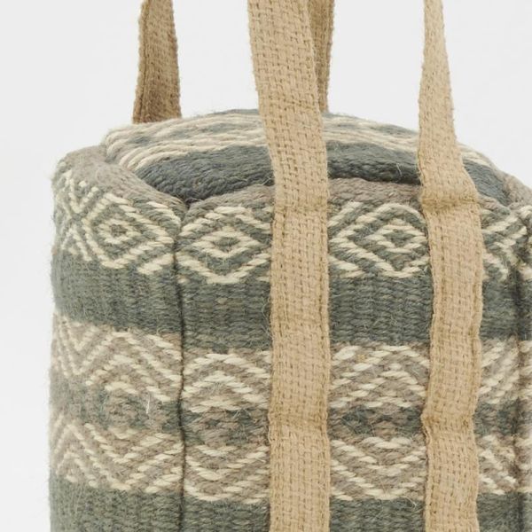 Cale-porte en coton et jute gris - 14,90
