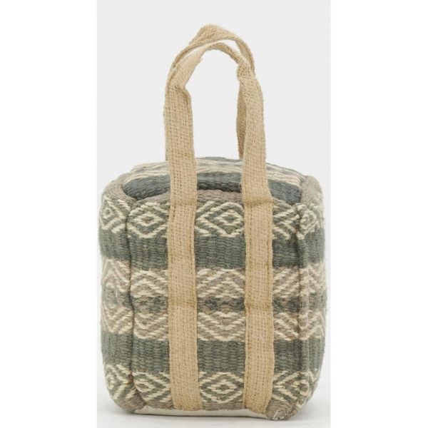 Cale-porte en coton et jute gris - AUB-6031