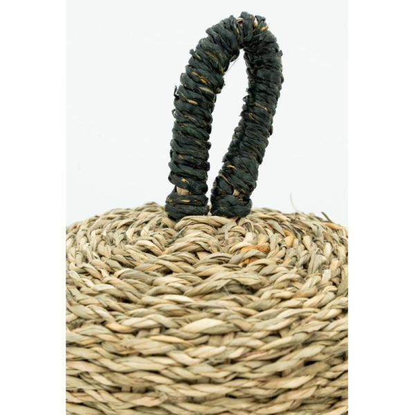 Cale porte en jonc naturel et noir - 11,90