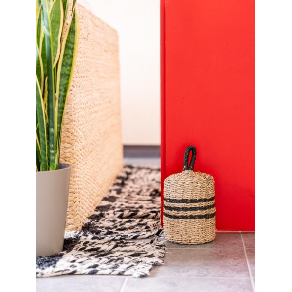 Cale porte en jonc naturel et noir - AUBRY GASPARD