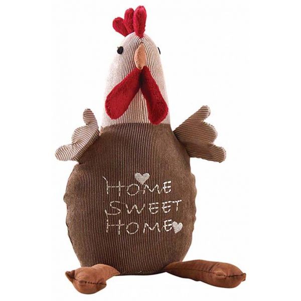 Cale-porte poule en velours Home sweet home 27 cm