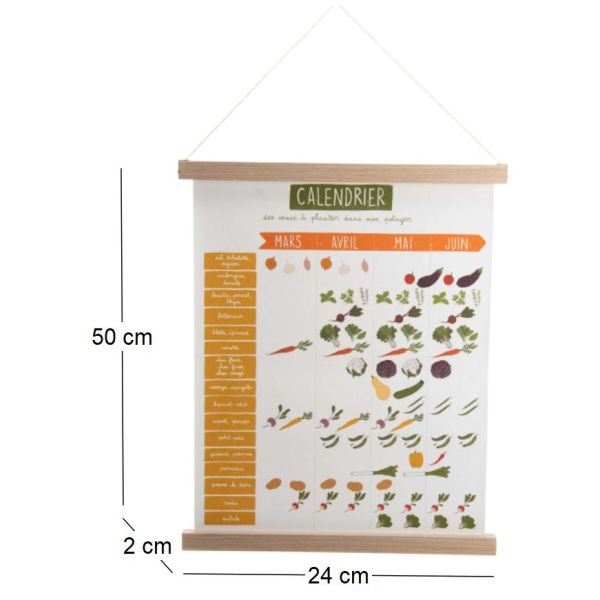 Calendrier spécial semis Kakemono 24 x 50 cm - AMADEUS