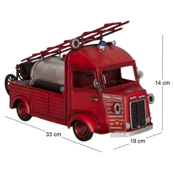 Camion de pompier décoratif en métal - 42,64