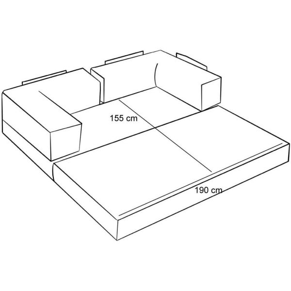 Canapé d'angle convertible Comfort Mini - 1109