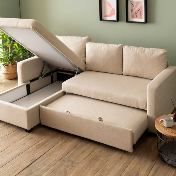 Canapé d'angle convertible avec rangement Kado - 1099
