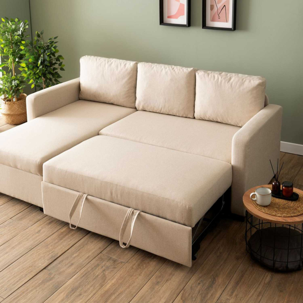 Canapé d'angle convertible avec rangement Kado - 5