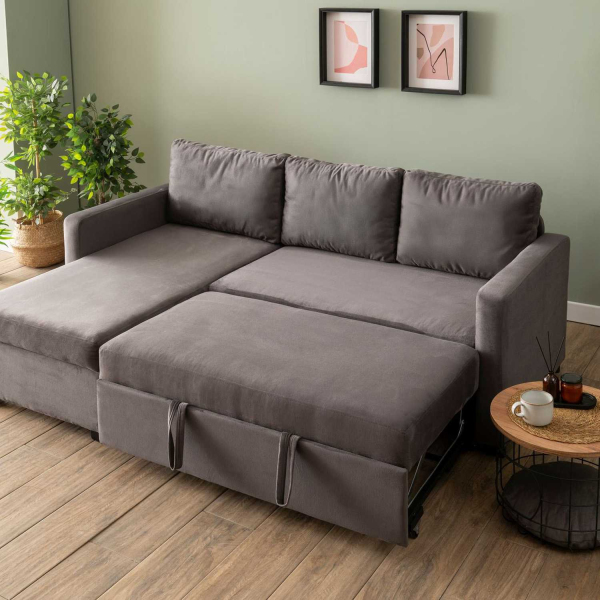 Canapé d'angle convertible avec rangement Kado - 5