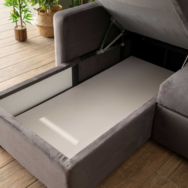 Canapé d'angle convertible avec rangement Kado - 6