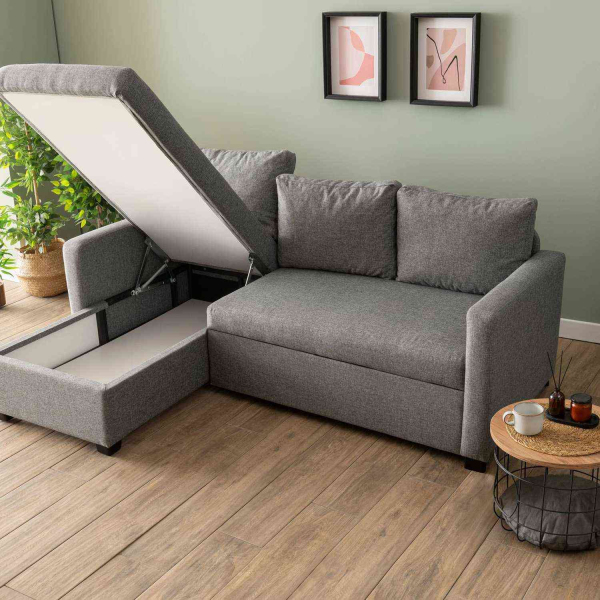 Canapé d'angle convertible avec rangement Kado - ASI-2347