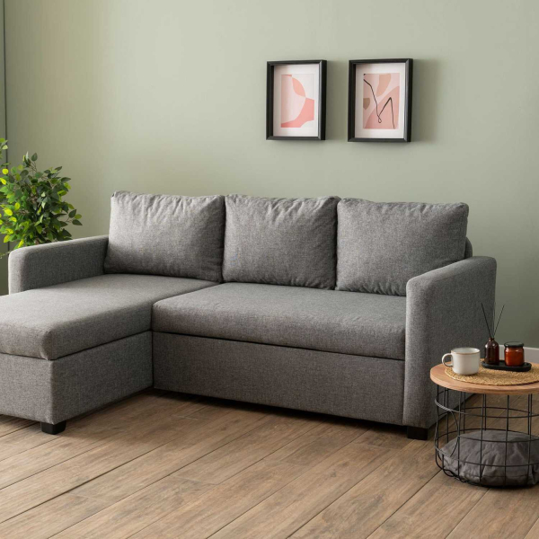 Canapé d'angle convertible avec rangement Kado - HANAH HOME