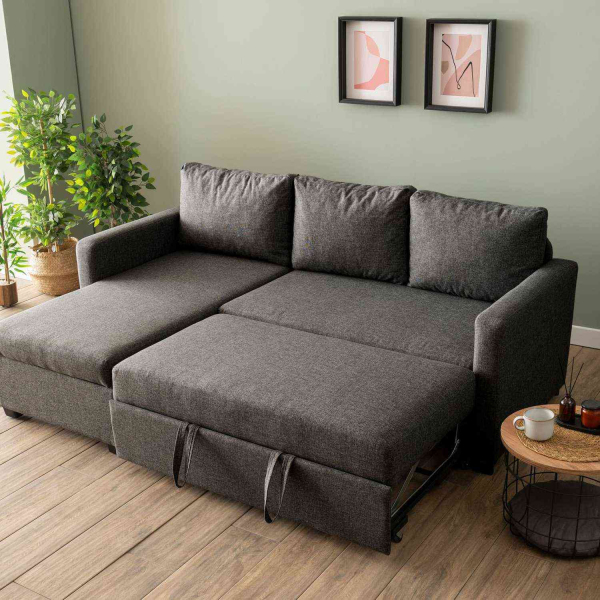 Canapé d'angle convertible avec rangement Kado - 6
