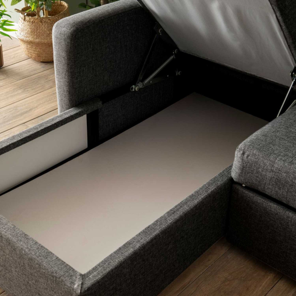 Canapé d'angle convertible avec rangement Kado - 8