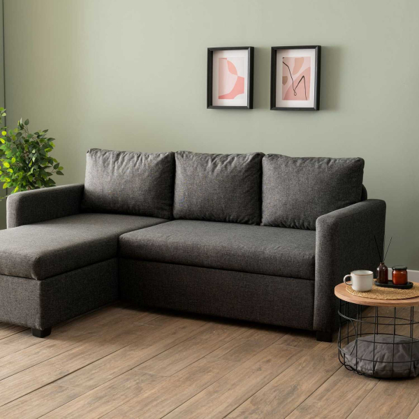 Canapé d'angle convertible avec rangement Kado - HANAH HOME