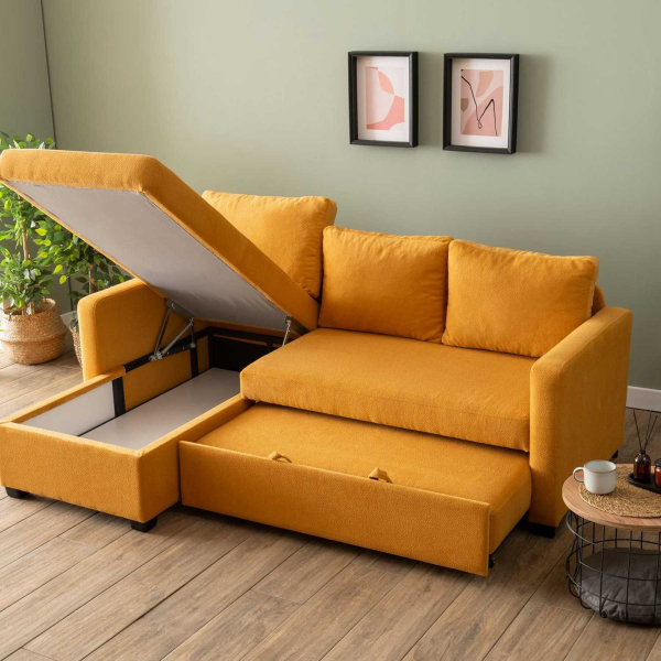 Canapé d'angle convertible avec rangement Kado - 1189