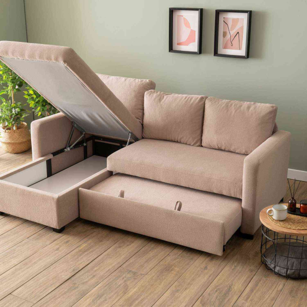 Canapé d'angle convertible avec rangement Kado - 1189