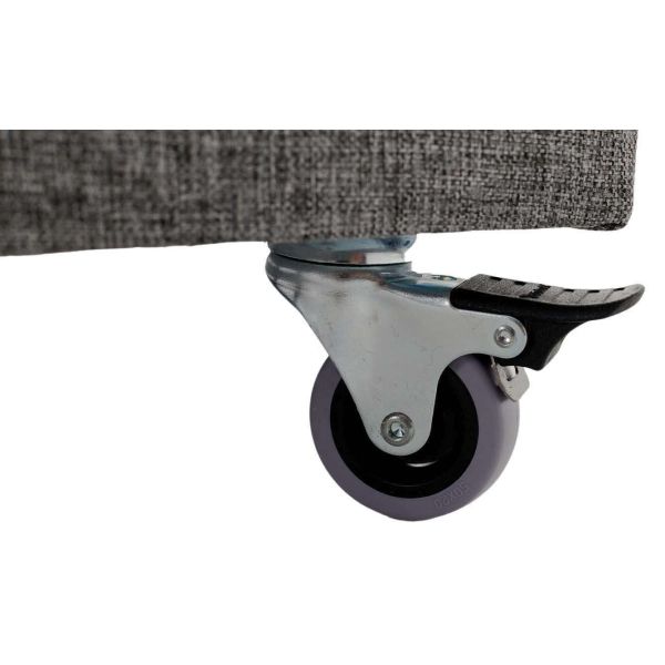 Canapé d'angle convertible en tissu gris Fly - 6