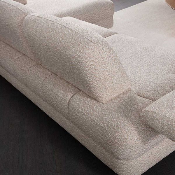 Canapé d'angle en crème tissu Nice L - 7