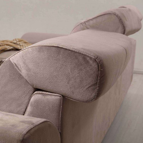 Canapé d'angle en tissu beige Frido - 1599