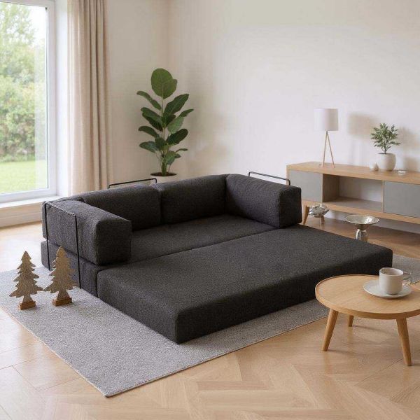 Canapé chauffeuse 3 places en chenille Comfort - HANAH HOME