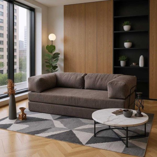 Canapé chauffeuse 3 places en chenille Comfort - HANAH HOME