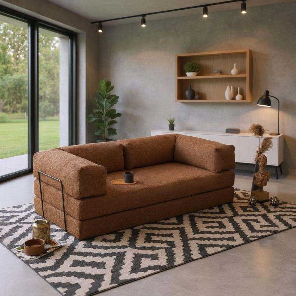 Canapé chauffeuse 3 places en chenille Comfort - HANAH HOME