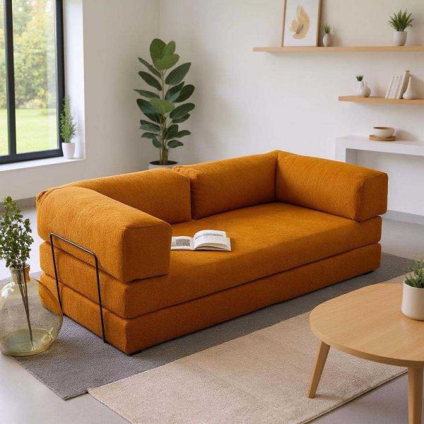 Canapé chauffeuse 3 places en chenille Comfort - HANAH HOME
