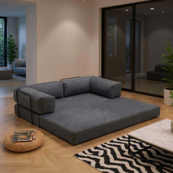 Canapé chauffeuse 3 places en chenille Comfort - HANAH HOME
