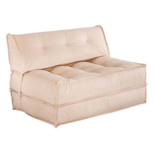 Canapé chauffeuse 2 places velours Mocca