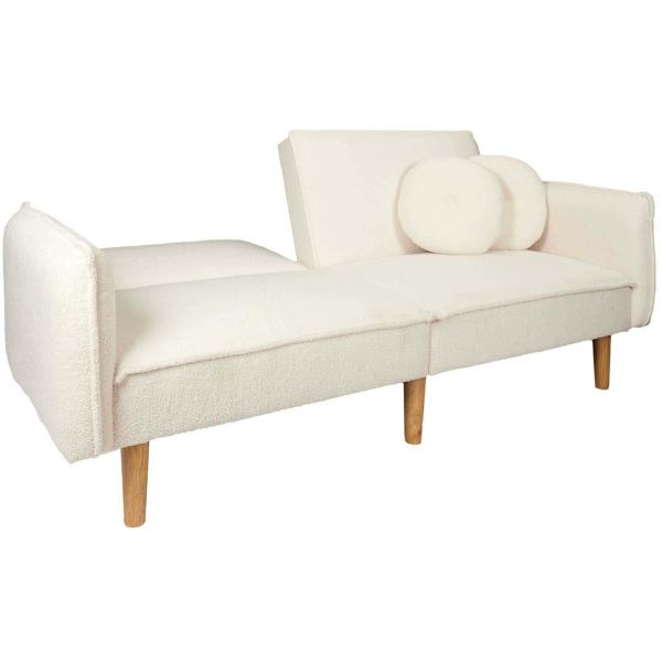 Canapé convertible en tissu bouclette - 399