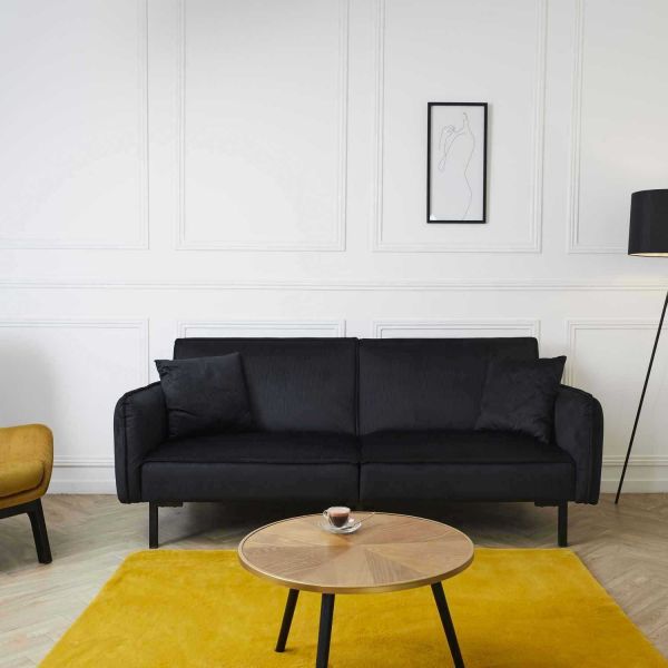 Canapé convertible en velours Giulia - THE HOME DECO FACTORY