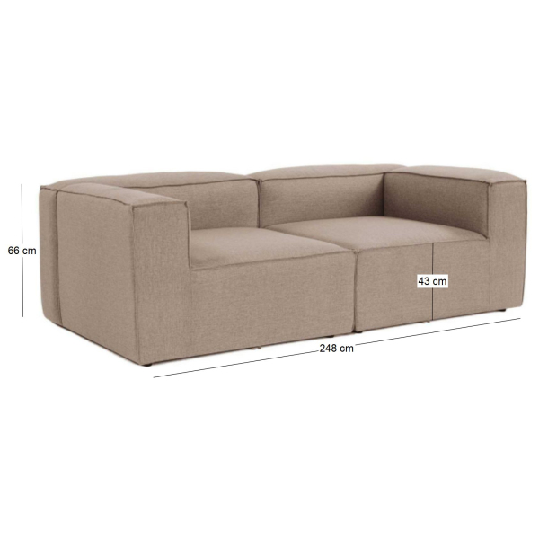 Canapé en lin 2 places Fora - 9