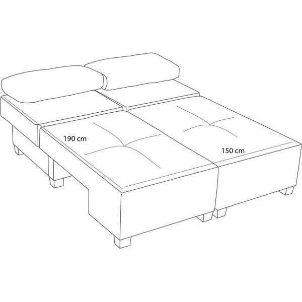 Canapé 3 places convertible en chenille Perenna - 699