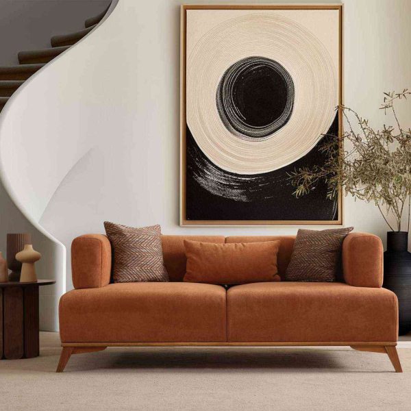 Canapé 2 places en polyester Hera - HANAH HOME
