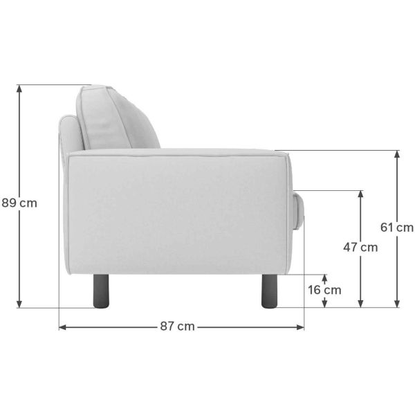 Canapé 3 places XL en tissu Sparrow - 989